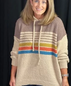 Ruby Stone Boutique Stripped Hoodie TOPS