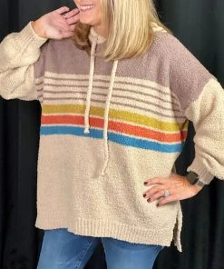 Ruby Stone Boutique Stripped Hoodie TOPS