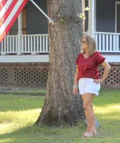 Ruby Stone Boutique Red Jewel Top