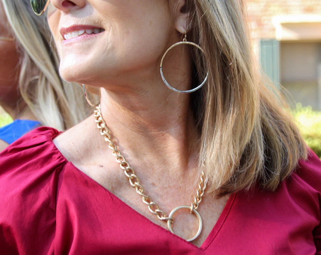 Ruby Stone Boutique Ruby Stone 2021 Signature Earrings: Gold And Silver Mix