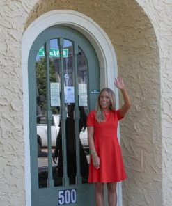 Ruby Stone Boutique DRESSES Red Fit And Flare Dress