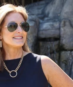 Ruby Stone Boutique Aviator Sunglasses ACCESSORIES