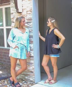 Ruby Stone Boutique Two Way Tank: Black