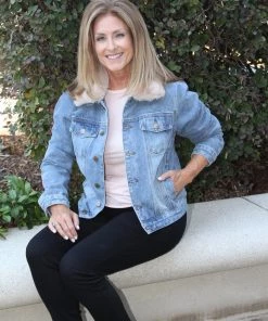 Mono B Denim And Fur Jacket: