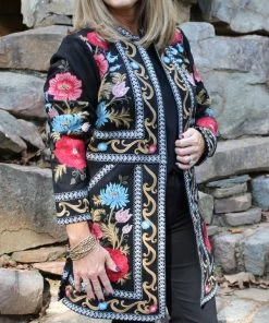 Savannah Jane Suede Embroidery Jacket OUTERWEAR