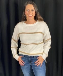 Andree By Unit Ivory Gold Sweater TOPS