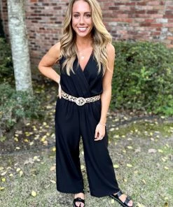 2Hearts JUMPSUITS Black Crossover Jumpsuit