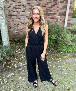 2Hearts JUMPSUITS Black Crossover Jumpsuit
