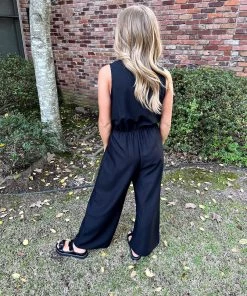 2Hearts JUMPSUITS Black Crossover Jumpsuit