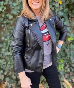 Fate Leather Biker Jacket JACKETS