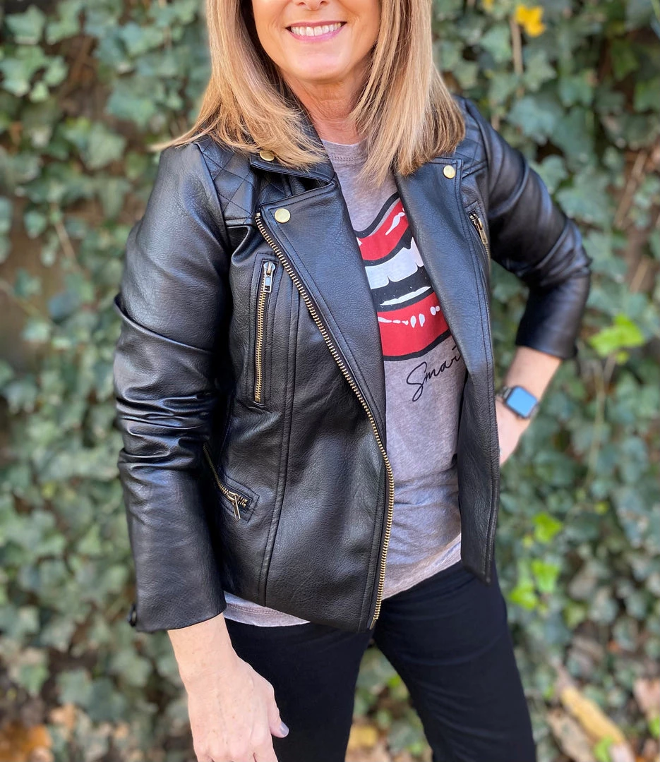 Fate Leather Biker Jacket JACKETS