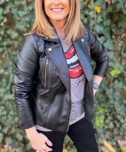 Fate Leather Biker Jacket JACKETS