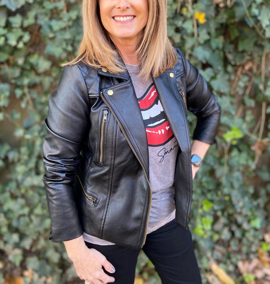 Fate Leather Biker Jacket JACKETS