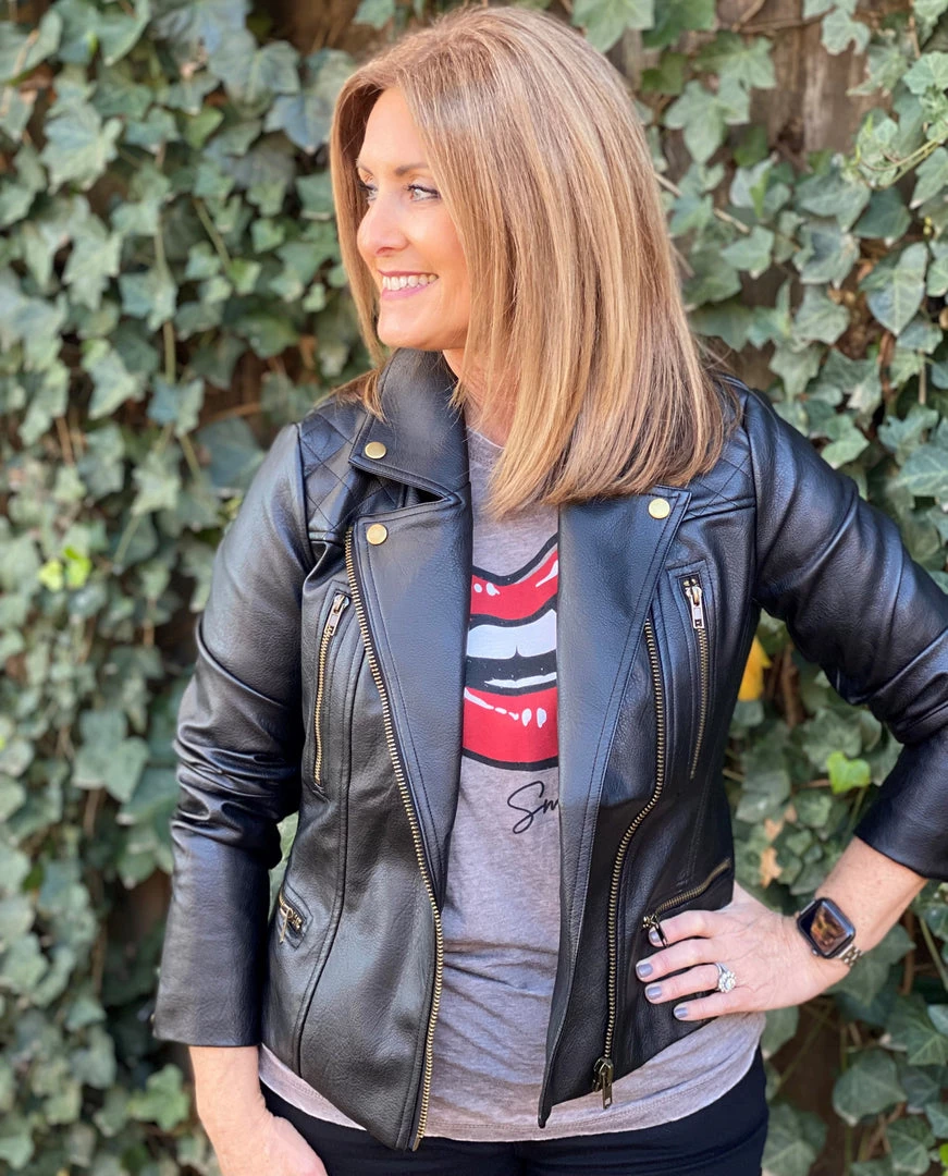 Fate Leather Biker Jacket JACKETS