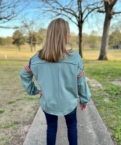 Easel Teal Multi-Color Top