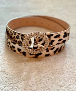Joberry Rhinestone Leopard Belt
