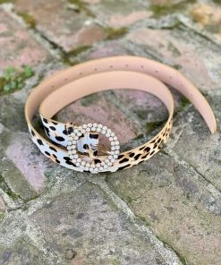 Joberry Rhinestone Leopard Belt