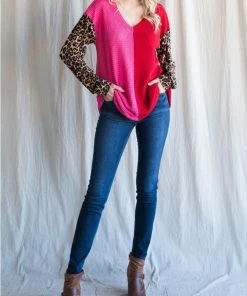 Jodifl Two Tone Leopard Top TOPS