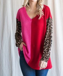 Jodifl Two Tone Leopard Top TOPS