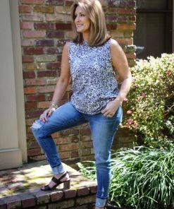 Ruby Stone Boutique TOPS Leopard Print Sleeveless Tank