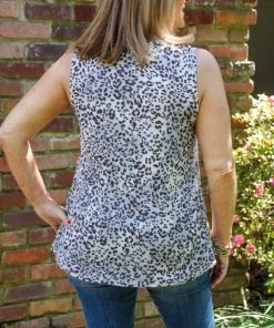 Ruby Stone Boutique TOPS Leopard Print Sleeveless Tank