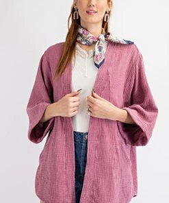 Easel Mineral Washed Kimono OUTERWEAR