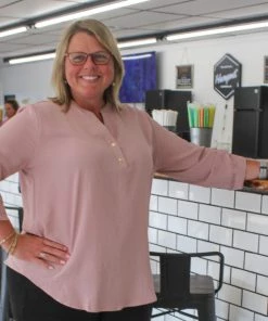 Ruby Stone Boutique Roll Me Up - Mauve TOPS