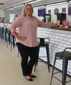 Ruby Stone Boutique Roll Me Up - Mauve TOPS