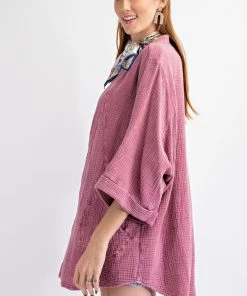 Easel Mineral Washed Kimono OUTERWEAR