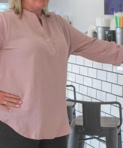 Ruby Stone Boutique Roll Me Up - Mauve TOPS