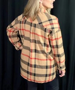 Jodifl TOPS Mocha Black Plaid Top