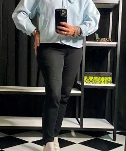 Ellison TOPS Ruffle Collar Denim Jacket