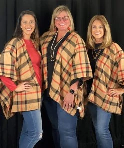 Andree By Unit OUTERWEAR Plaid Poncho