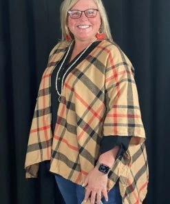 Andree By Unit OUTERWEAR Plaid Poncho