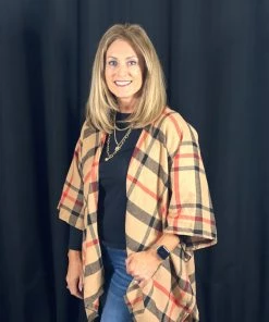 Andree By Unit OUTERWEAR Plaid Poncho