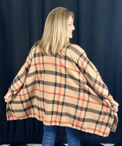 Andree By Unit OUTERWEAR Plaid Poncho