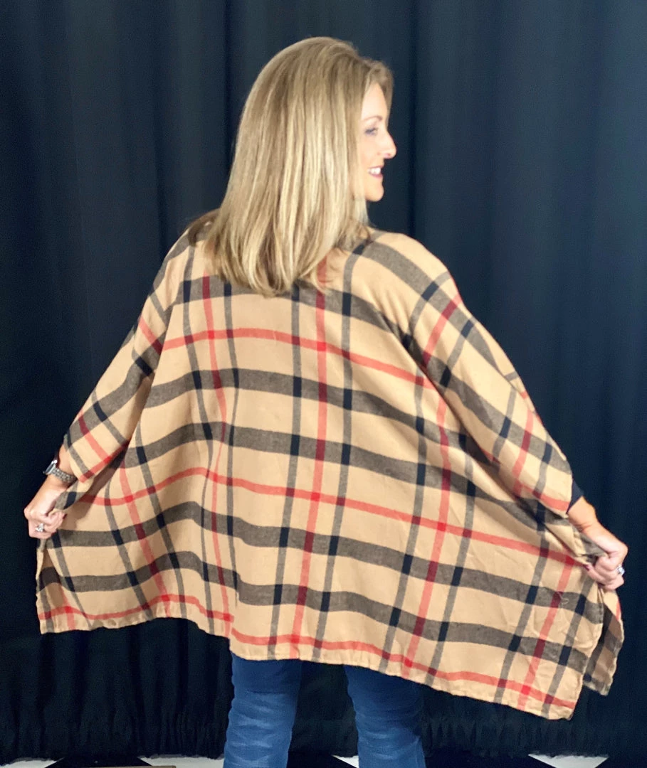 Andree By Unit OUTERWEAR Plaid Poncho