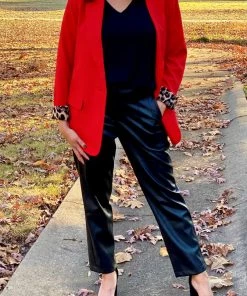 Jodifl Red Leopard Blazer