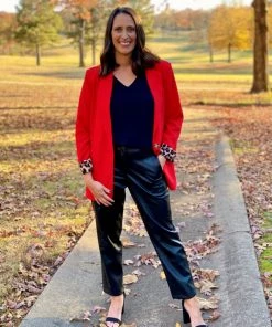 Jodifl Red Leopard Blazer