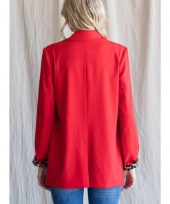 Jodifl Red Leopard Blazer