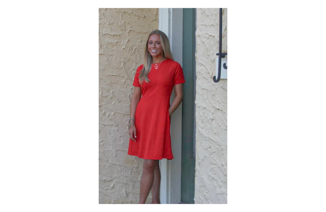 Ruby Stone Boutique DRESSES Red Fit And Flare Dress