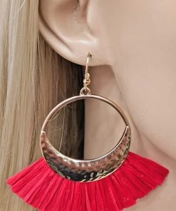 Lucy Lou Red Fan Earring ACCESSORIES