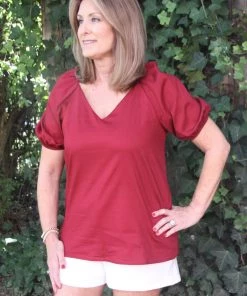 Ruby Stone Boutique Red Jewel Top