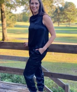 Fate BOTTOMS Satin Jogger Pants