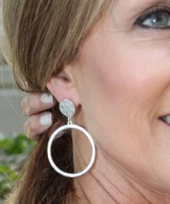 What's Hot Matte Open Circle Earrings - Gold Or Silver