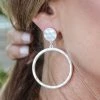 What's Hot Matte Open Circle Earrings - Gold Or Silver