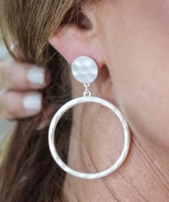 What's Hot Matte Open Circle Earrings - Gold Or Silver