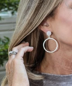 What's Hot Matte Open Circle Earrings - Gold Or Silver
