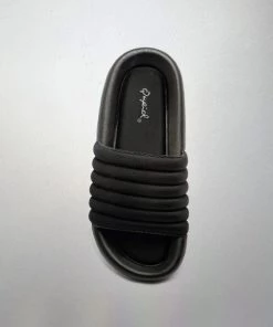 Qupid SHOES Black Neoprene Slide