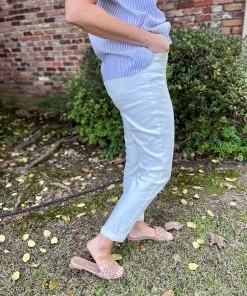 BOTTOMS White Judy Blue Straight Leg Denim